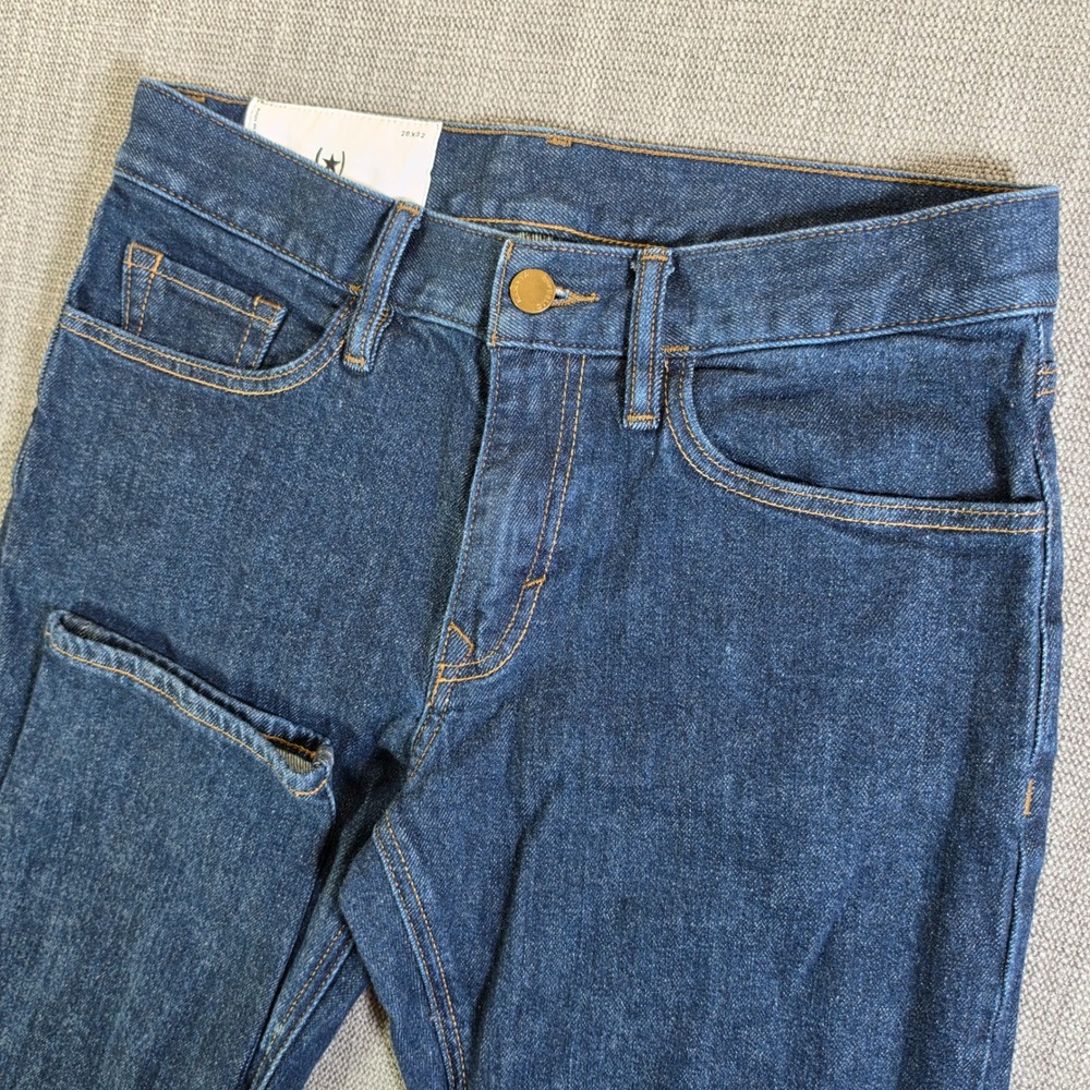 NEW! Banana Republic Jeans Men 28/32 Dark Blue Straight Fit Stretch Legacy